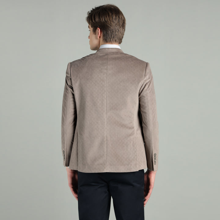 Men’s Jacquard Weave Texture Slim Fit Blazer