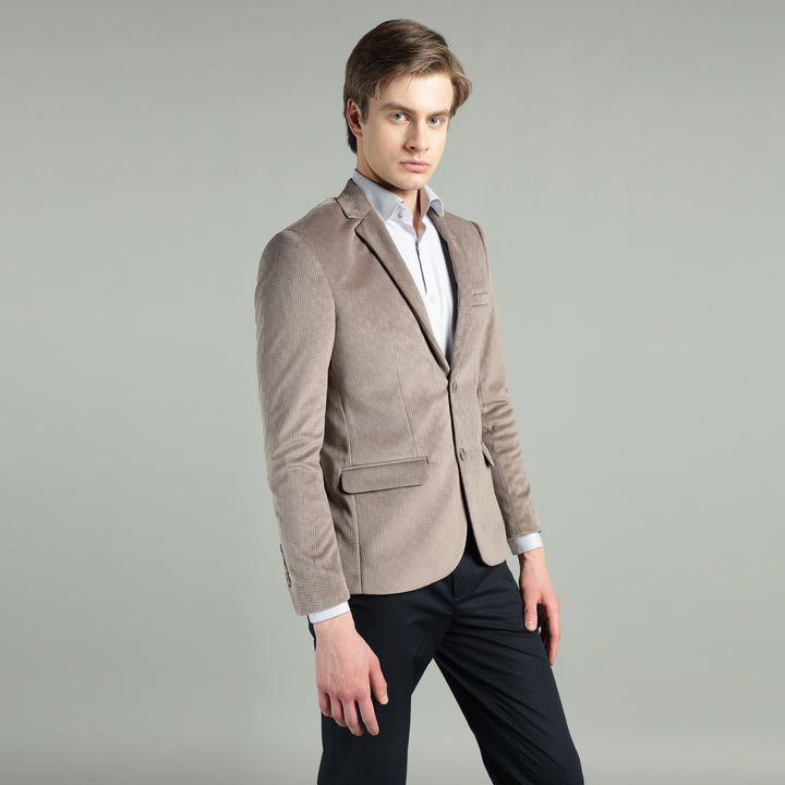 Men’s Jacquard Weave Texture Slim Fit Blazer