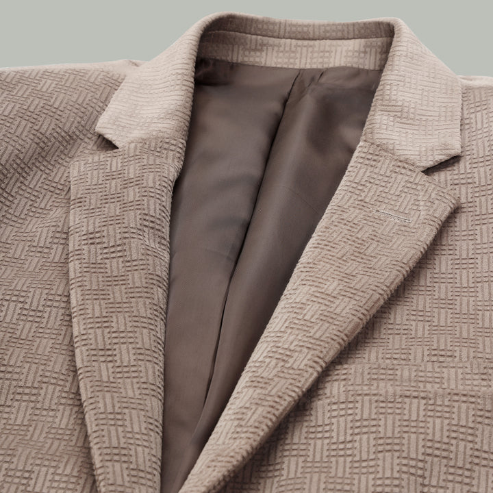 Men’s Jacquard Weave Texture Slim Fit Blazer