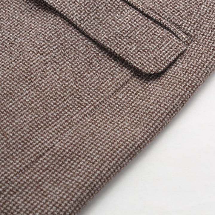 Men's Micro Houndstooth Wool-Texture Slim Fit Blazer