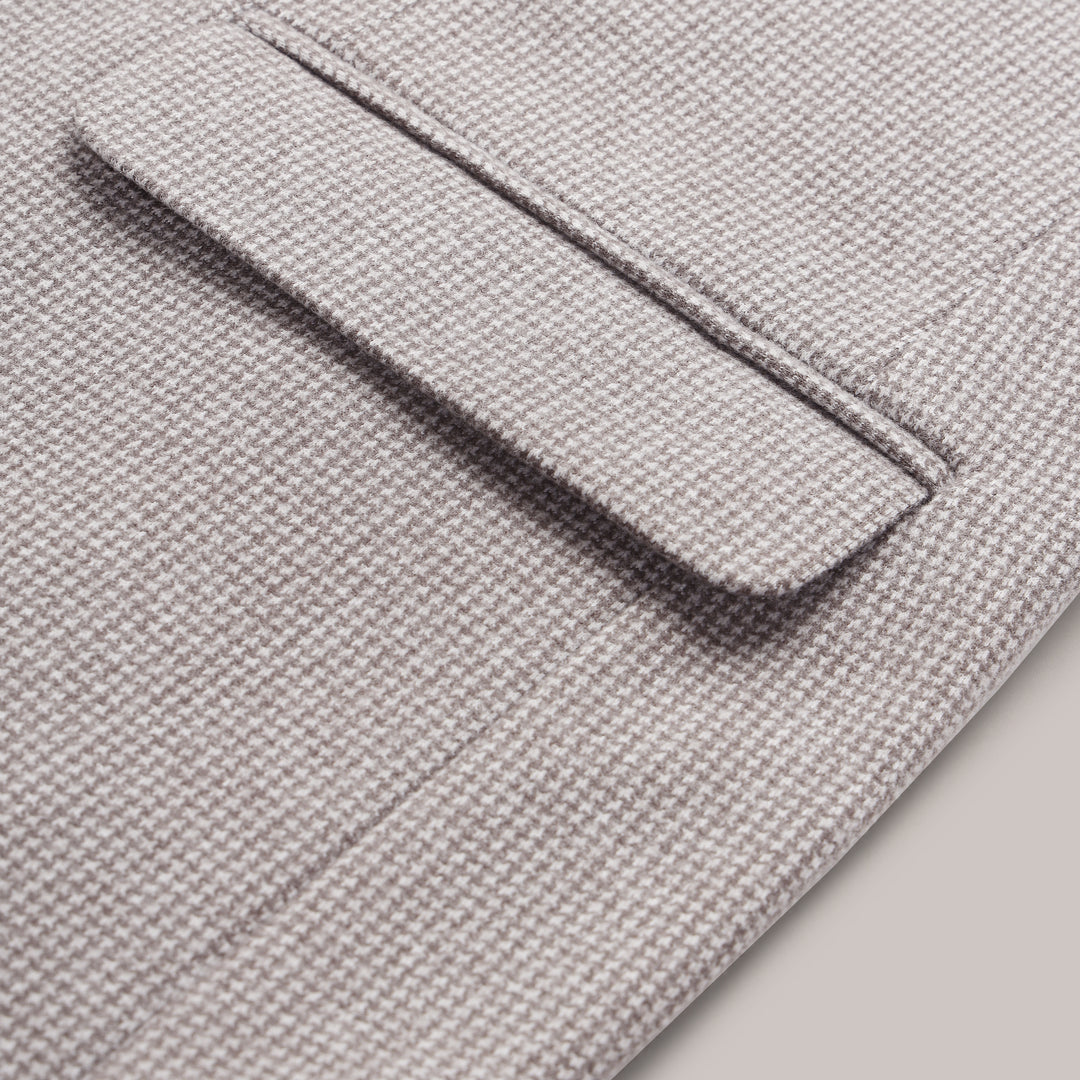 Men's Micro Houndstooth Wool-Texture Slim Fit Blazer