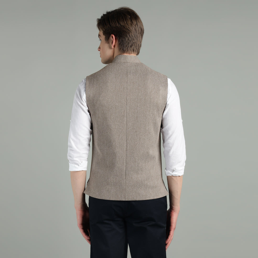 Men’s Textured Nehru Jacket