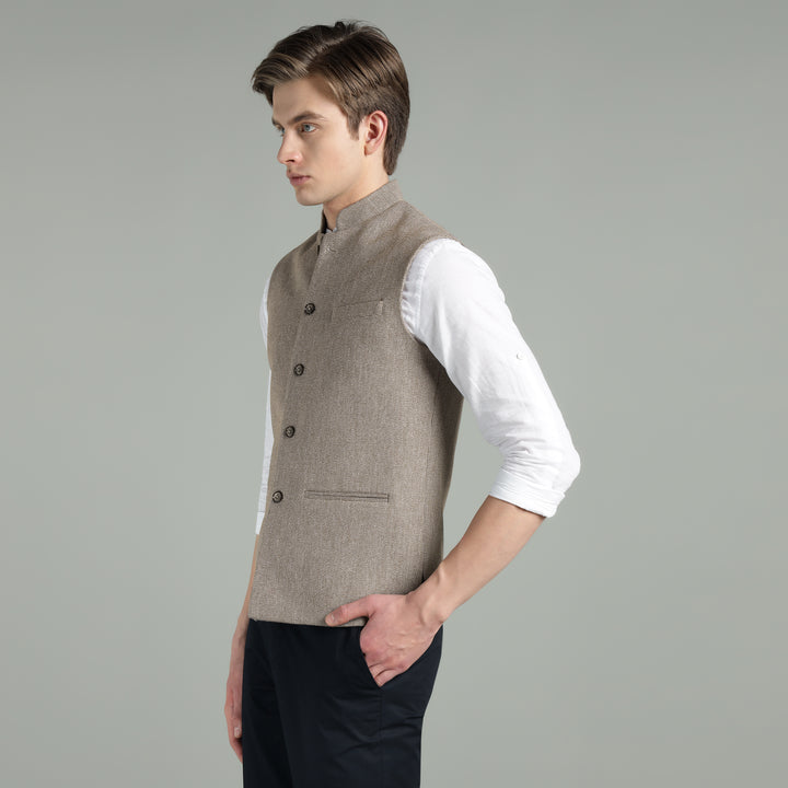 Men’s Textured Nehru Jacket