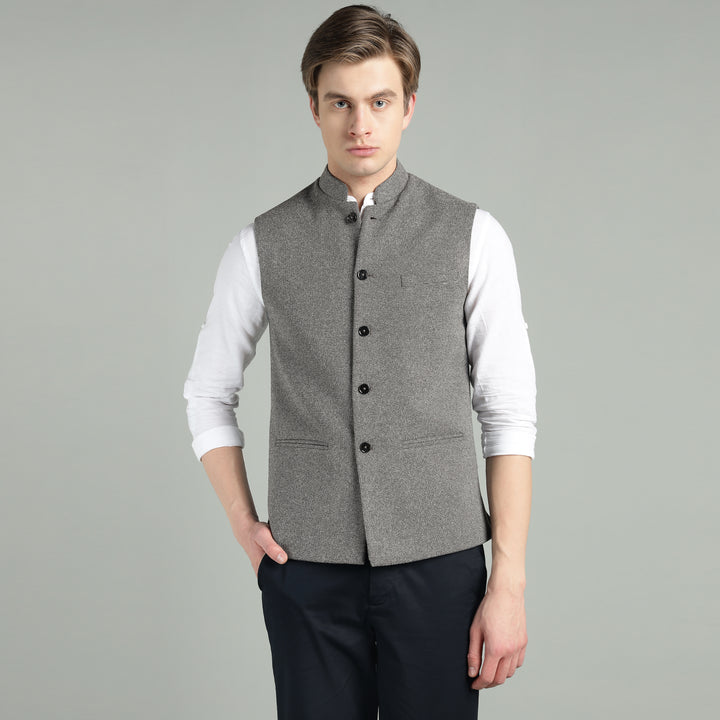 Men’s Textured Nehru Jacket