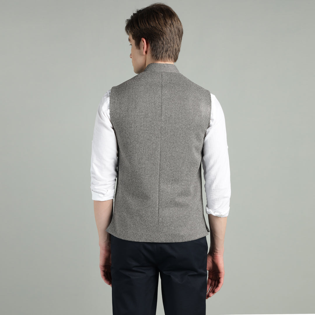 Men’s Textured Nehru Jacket