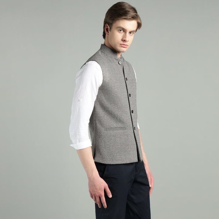 Men’s Textured Nehru Jacket