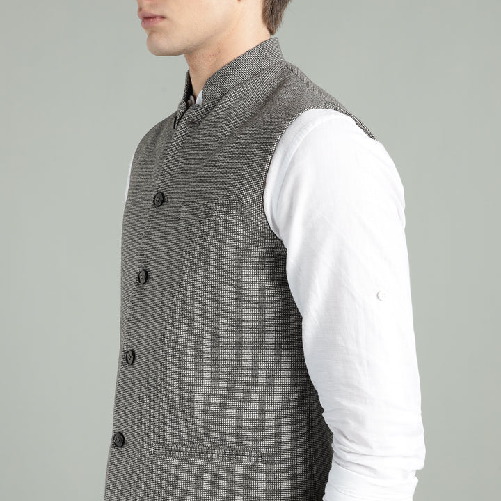 Men’s Textured Nehru Jacket