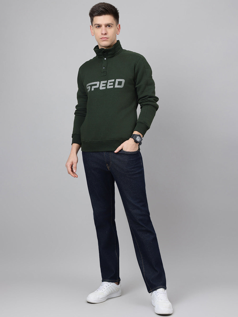 regular-fit-olive-sweatshirt-for-men'ss-0010-olive