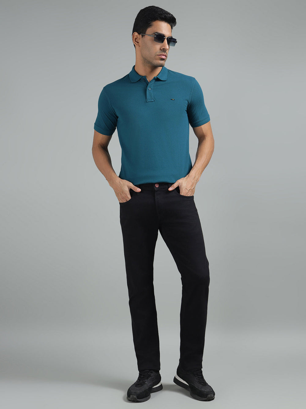 men-airforce-regular-fit-solid-polo-neck-thirt-tsh-0123-airforce