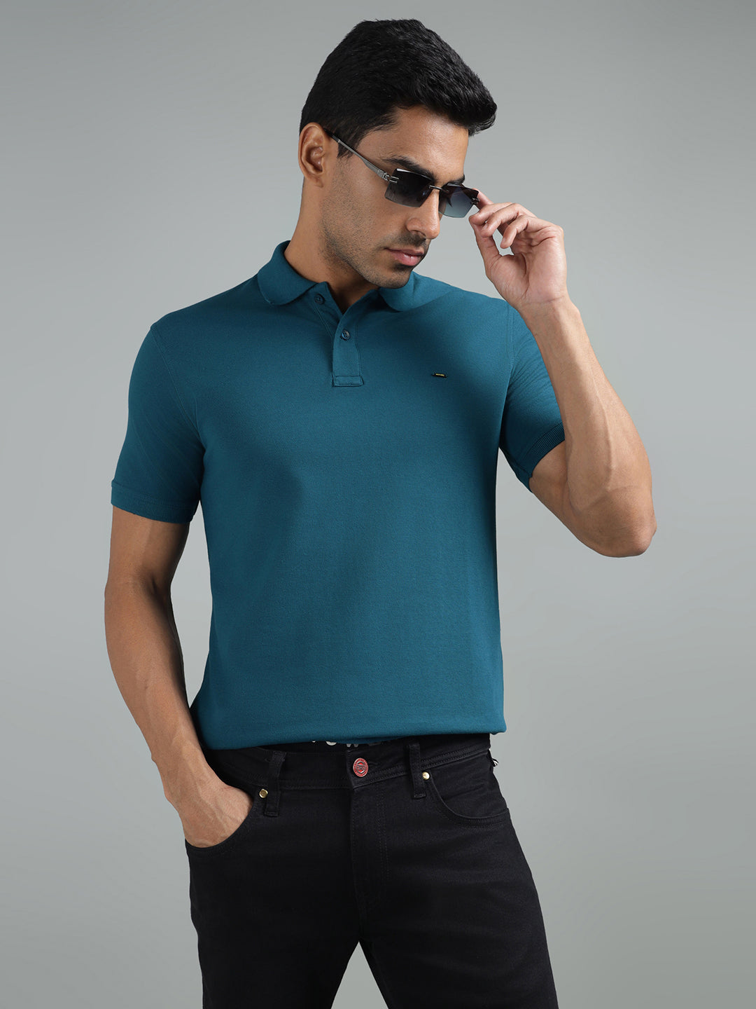 men-airforce-regular-fit-solid-polo-neck-thirt-tsh-0123-airforce