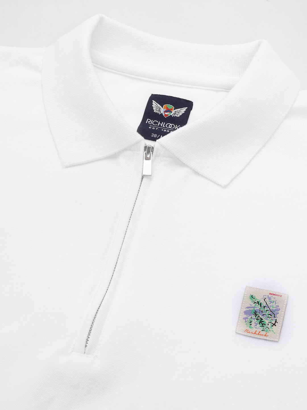 Men's Cotton Blend Zip-Neck Polo T-Shirt