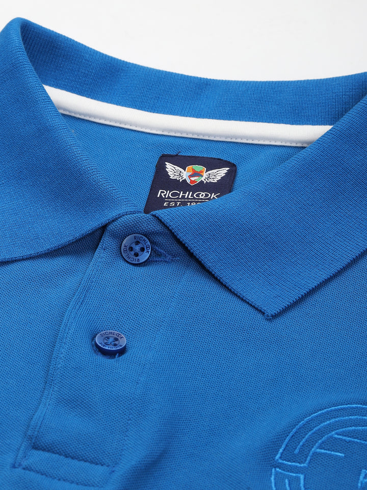 Men's Royal Blue Cotton Polo T-Shirt