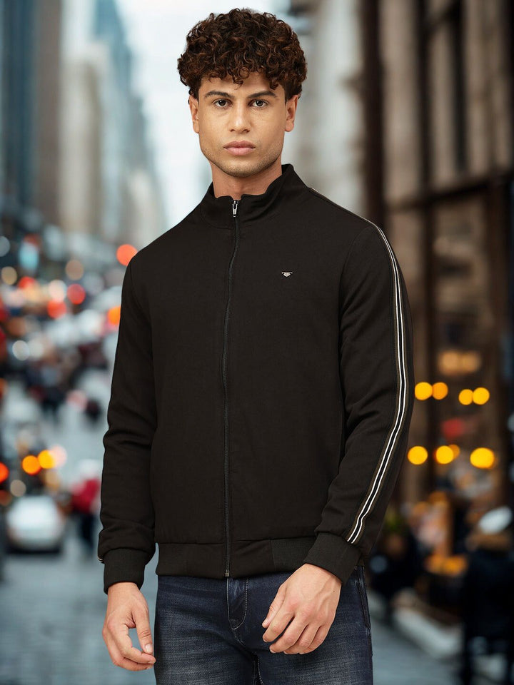 Men Black Full Sleeve Jacket