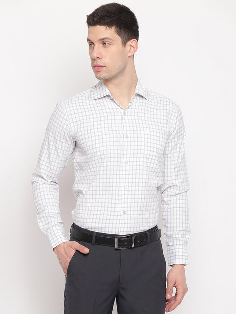 Men White Regular Fit Formal Shirt