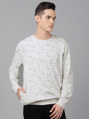 Men Oatmeal Regular Fit Crew Neck Sweat Shirt