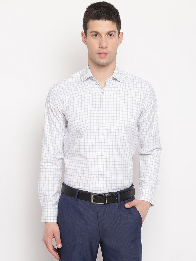 Men White Regular Fit Formal Shirt
