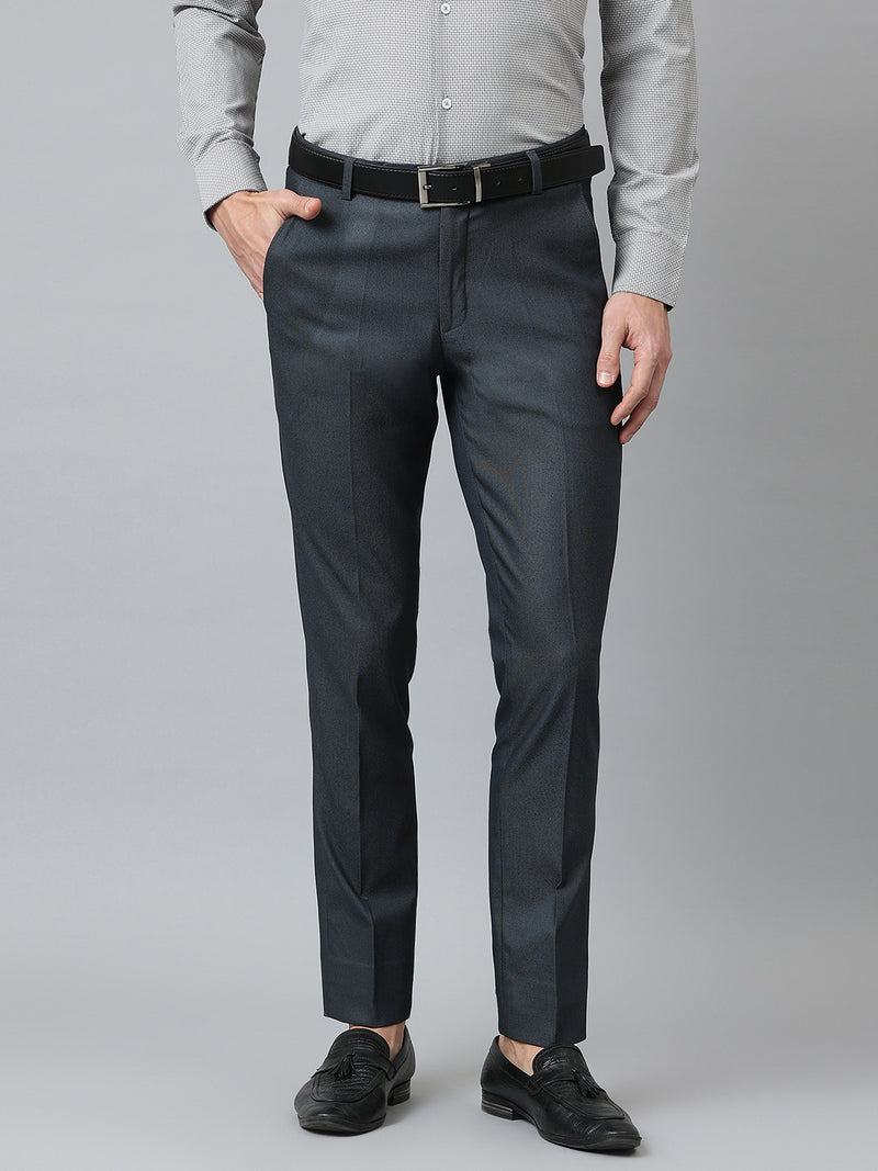 Zegarie Suit Separates Light Grey Solid Men's Dress Pants