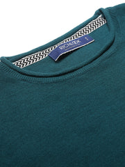 Men Olive Regular Fit Round Neck Full Sleeve Sweater