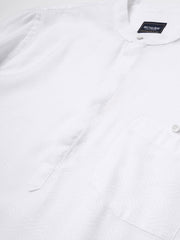 Men White Slim Fit Solid Casual Kurta