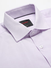 Men Light Purple Regular Fit Solid Formal Shirt