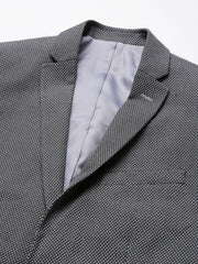 Men Grey Regular Fit Solid Formal Blazer