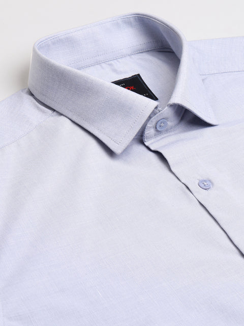 Men Grey Regular Fit Solid Formal Shirt
