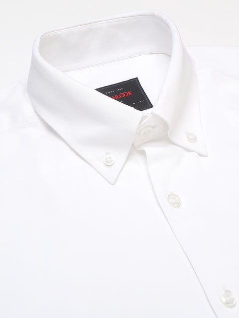 Men White Regular Fit Solid Formal Shirt