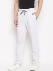 Men Light Grey Regular Fit Mid Rise Solid Lower
