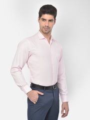 Men Pink Regular Fit Solid Formal Shirt