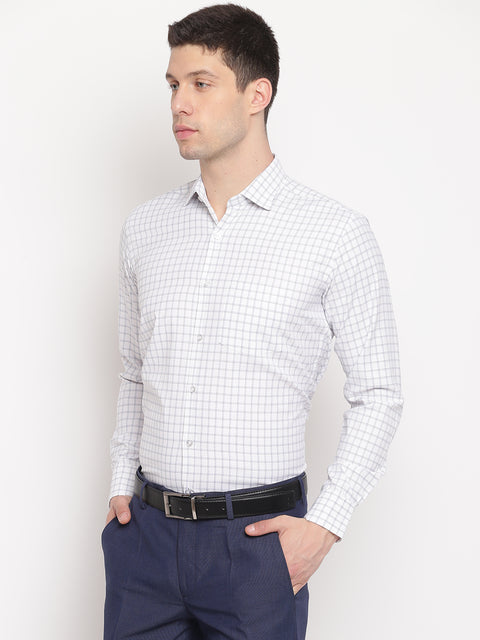 Men White Regular Fit Formal Shirt