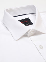 Men White Regular Fit Solid Formal Shirt