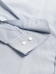 Men Sky Blue Regular Fit Solid Formal Shirt