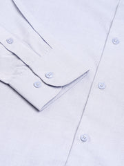 Men Grey Regular Fit Solid Formal Shirt