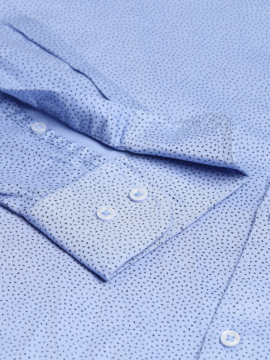 Men Blue Slim Fit Printed Club Wear Shirt