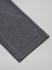 Men Grey Slim Fit Mid Rise Casual Trouser