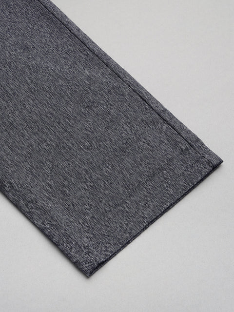 Men Grey Slim Fit Mid Rise Casual Trouser