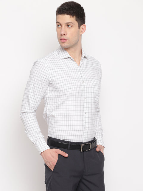 Men White Regular Fit Formal Shirt