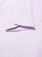 Men Light Purple Regular Fit Solid Formal Shirt