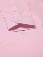 Men Pink Regular Fit Solid Formal Shirt