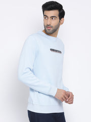 Men Sky Regular Fit Crew Neck Sweat Shirt