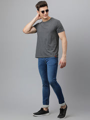 Men Light Indigo Slim Fit Mid Rise Clean Look Strechable Jeans