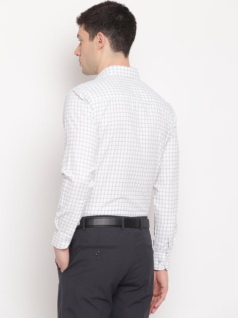Men White Regular Fit Formal Shirt