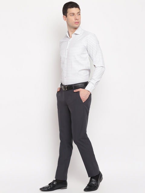 Men White Regular Fit Formal Shirt