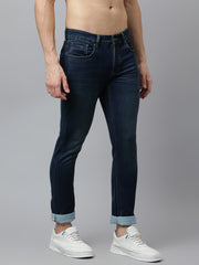 Men Indigo Tint Slim Fit Mid Rise Clean Look Strechable Jeans