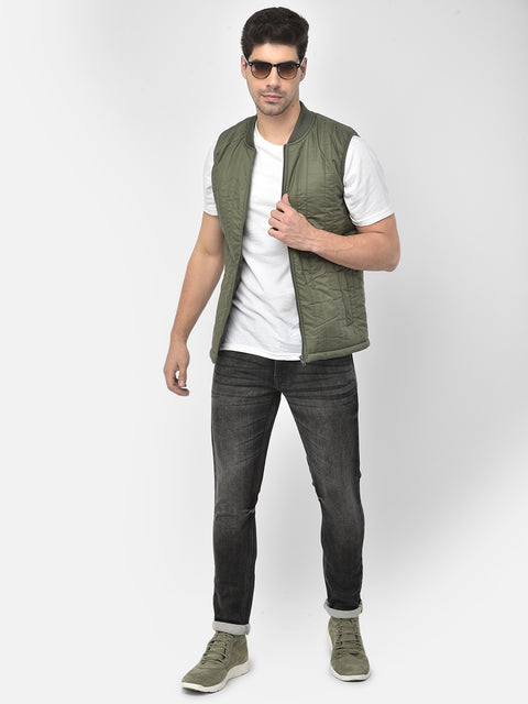 Men Black Slim Fit Mid Rise Washed Streachable Jeans
