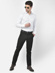 Men White Regular Fit Checkered Formal Shirt