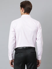 Men Pink Regular Fit Solid Formal Shirt