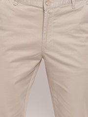 Men Beige Casual Slim Fit Trouser