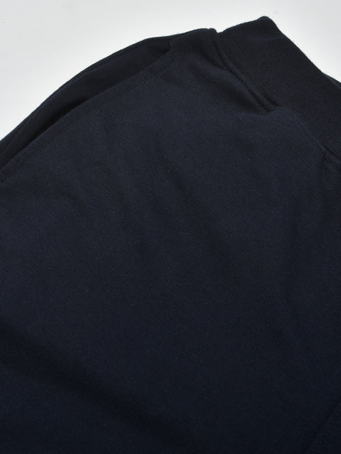 Men Navy Blue Slim Fit Mid Rise Solid Lower