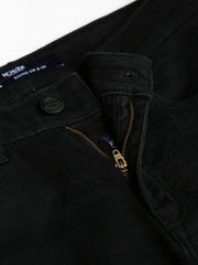 Men Slate Black Slim Fit Mid Rise Clean Look Strechable Jeans